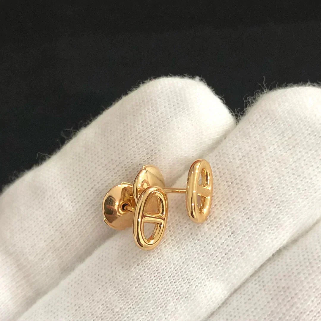 [Riva Jewelry ]CHAINE SMALL EARRINGS GOLD AND SILVER