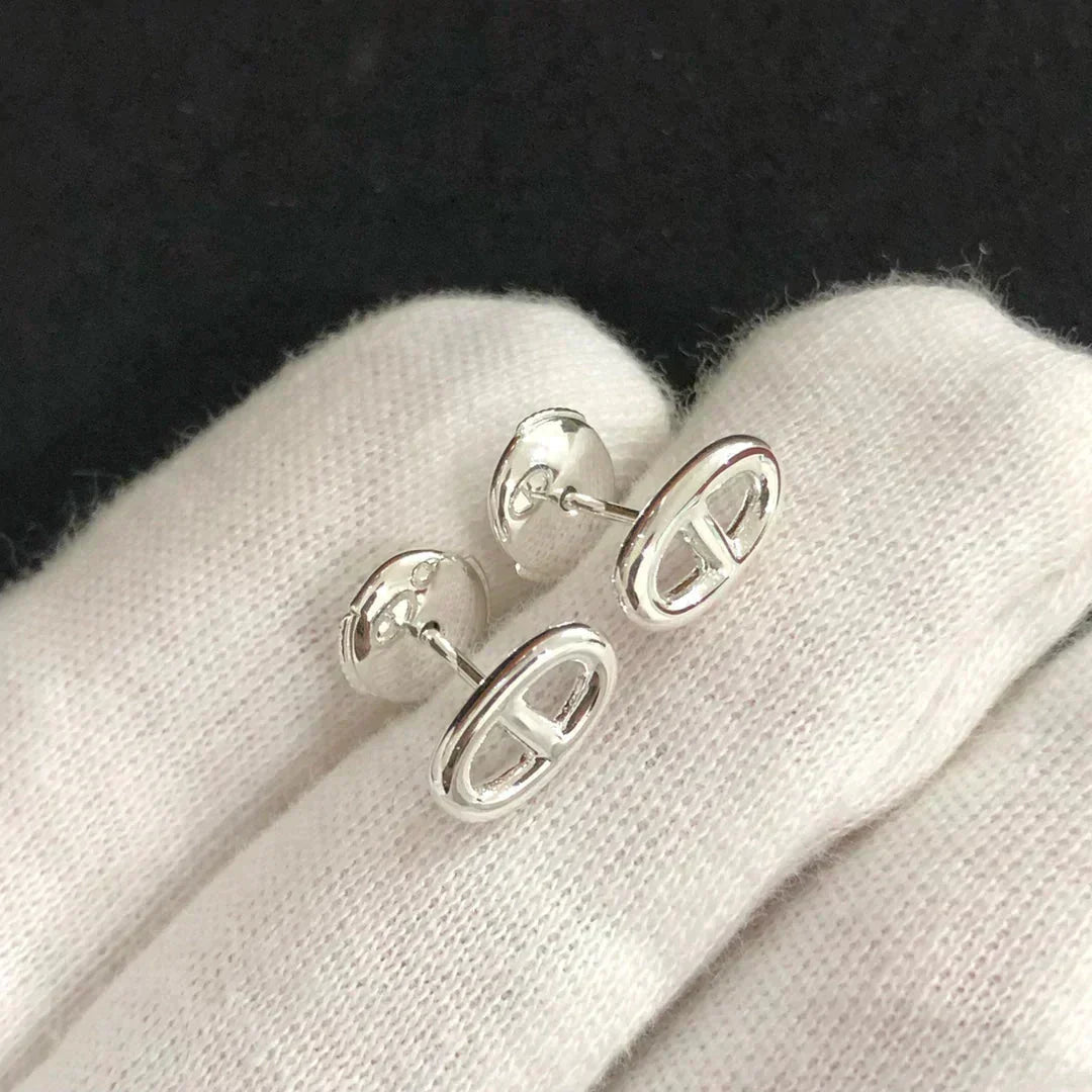 [Riva Jewelry ]CHAINE SMALL EARRINGS GOLD AND SILVER