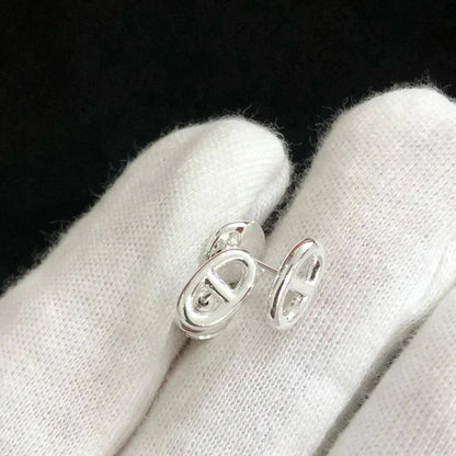 [Riva Jewelry ]CHAINE SMALL EARRINGS GOLD AND SILVER
