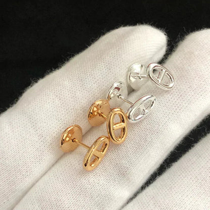 [Riva Jewelry ]CHAINE SMALL EARRINGS GOLD AND SILVER