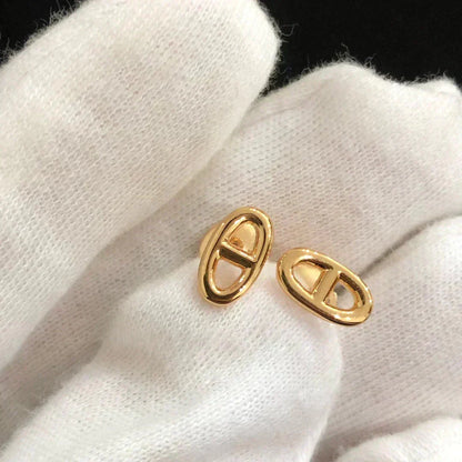 [Riva Jewelry ]CHAINE SMALL EARRINGS GOLD AND SILVER