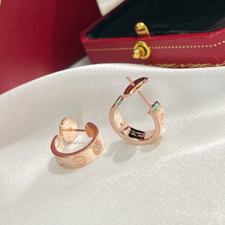 [Riva Jewelry ]LOVE EARRINGS 5.7MM 2 DIAMONDS