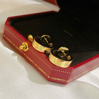[Riva Jewelry ]LOVE EARRINGS 5.7MM 2 DIAMONDS