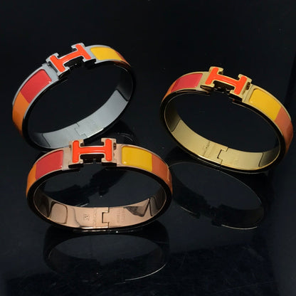 [Riva Jewelry ]H BRACELET ORANGE RAINBOW CERAMIC