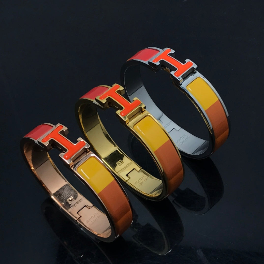 [Riva Jewelry ]H BRACELET ORANGE RAINBOW CERAMIC