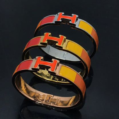 [Riva Jewelry ]H BRACELET ORANGE RAINBOW CERAMIC