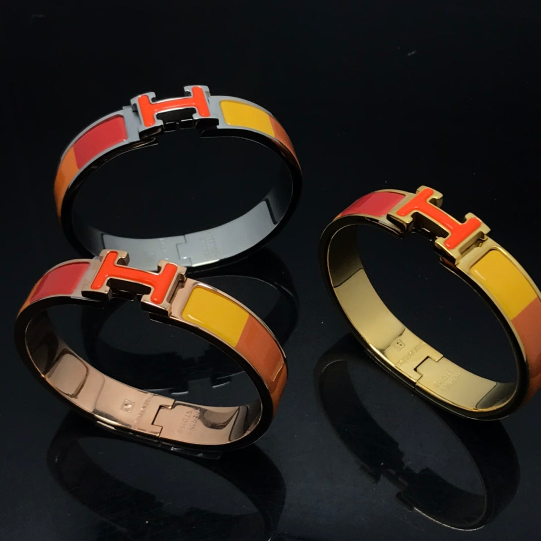 [Riva Jewelry ]H BRACELET ORANGE RAINBOW CERAMIC