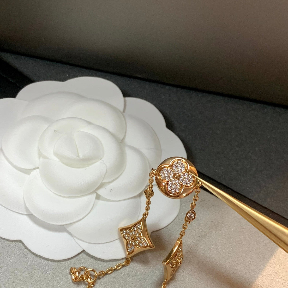 [Riva Jewelry ]STAR AND SUN 4 MOTIFS GOLD DIAMONDS BRACELET