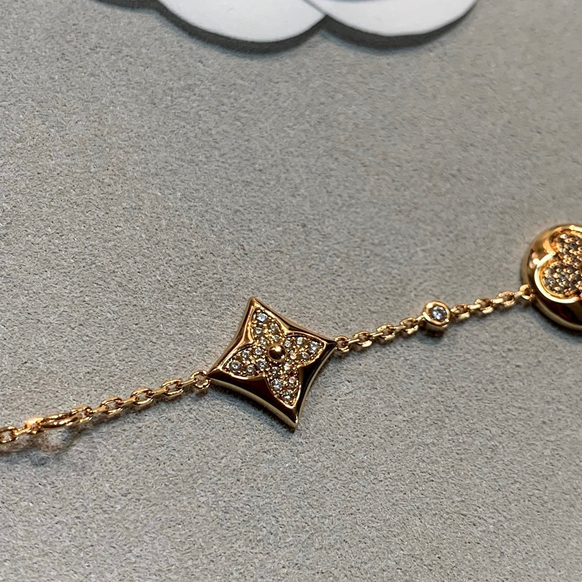 [Riva Jewelry ]STAR AND SUN 4 MOTIFS GOLD DIAMONDS BRACELET