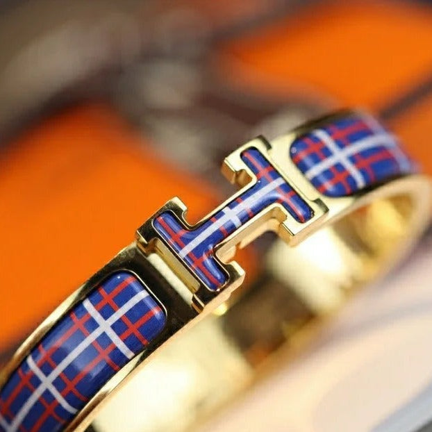 [Riva Jewelry]H TARTAN BRACELET 12MM