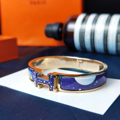 [Riva Jewelry ]H STAR AND MOON BRACELET 12MM
