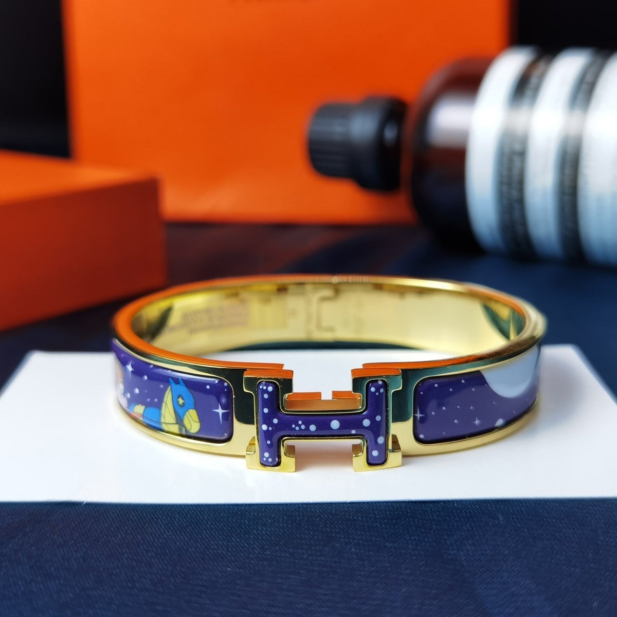 [Riva Jewelry ]H STAR AND MOON BRACELET 12MM