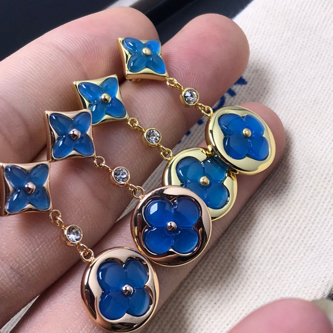 [Riva Jewelry]STERN- UND SONNEN-ACHAT-DIAMANT-OHRRINGE