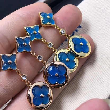 [Riva Jewelry]STERN- UND SONNEN-ACHAT-DIAMANT-OHRRINGE