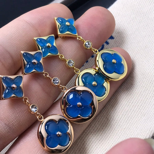 [Riva Jewelry]STERN- UND SONNEN-ACHAT-DIAMANT-OHRRINGE