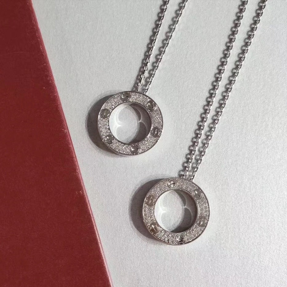 [Riva Jewelry ]LOVE NECKLACE ADJUSTABLE SILVER