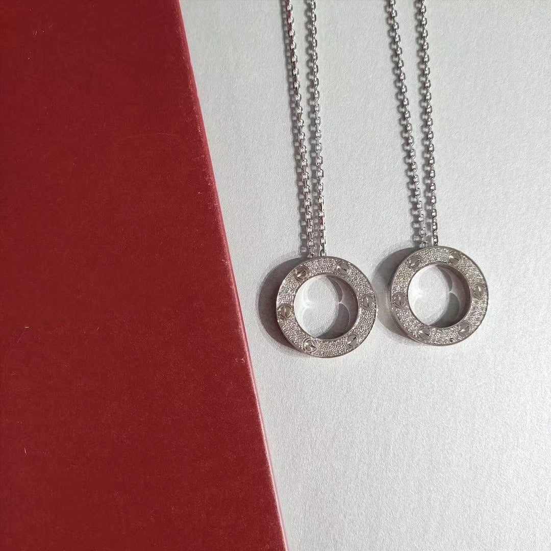 [Riva Jewelry ]LOVE NECKLACE ADJUSTABLE SILVER