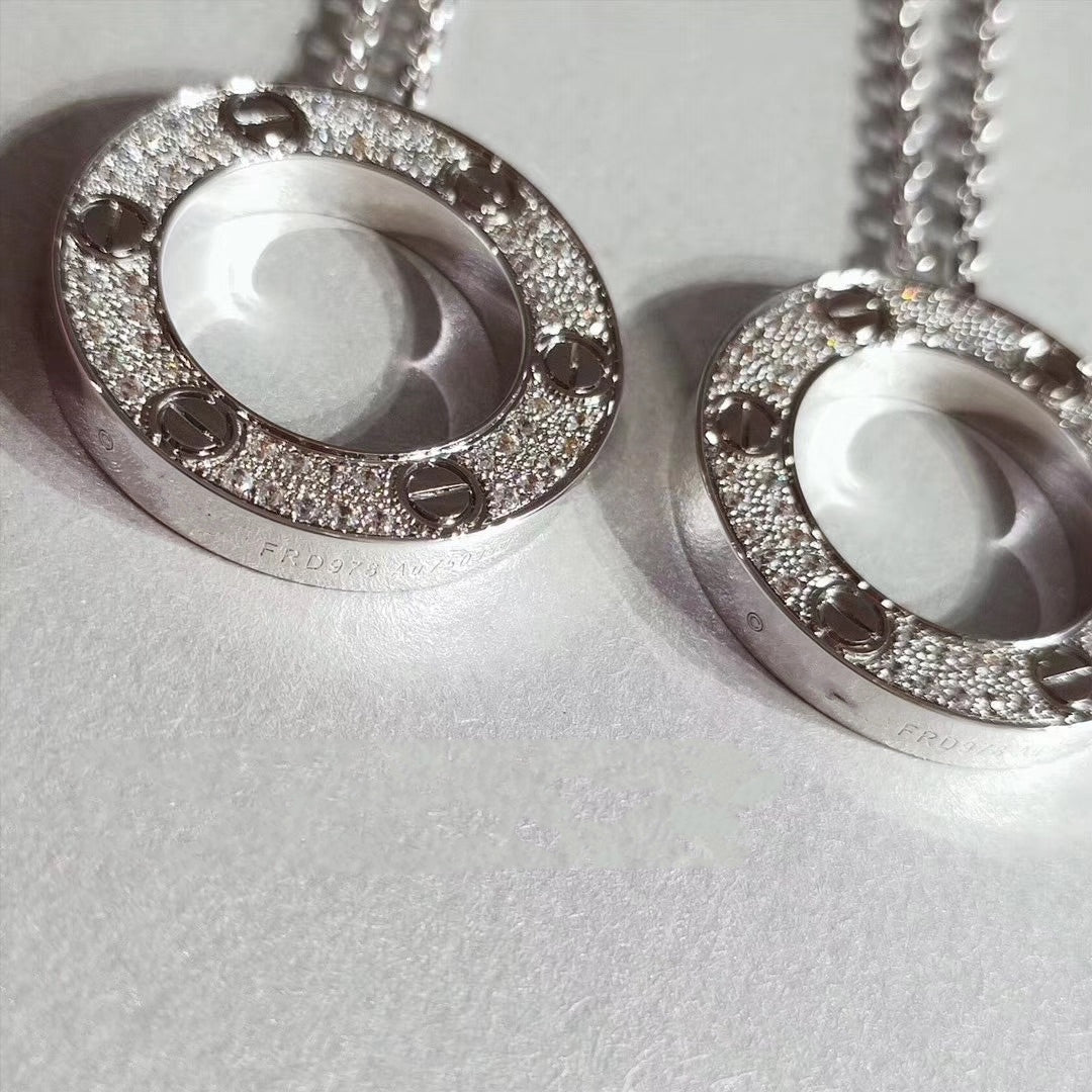 [Riva Jewelry ]LOVE NECKLACE ADJUSTABLE SILVER