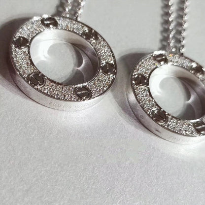 [Riva Jewelry ]LOVE NECKLACE ADJUSTABLE SILVER