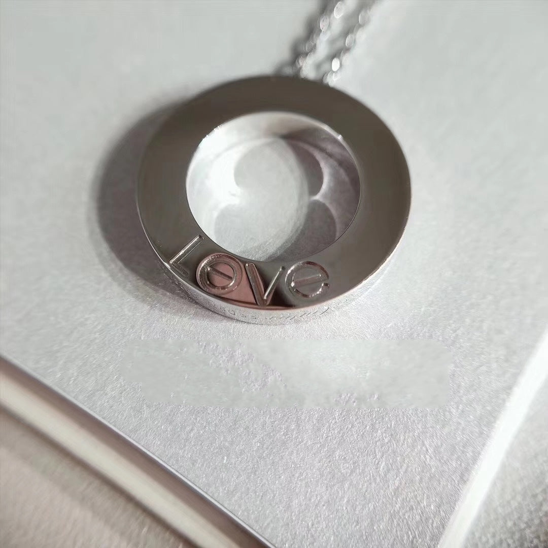 [Riva Jewelry ]LOVE NECKLACE ADJUSTABLE SILVER