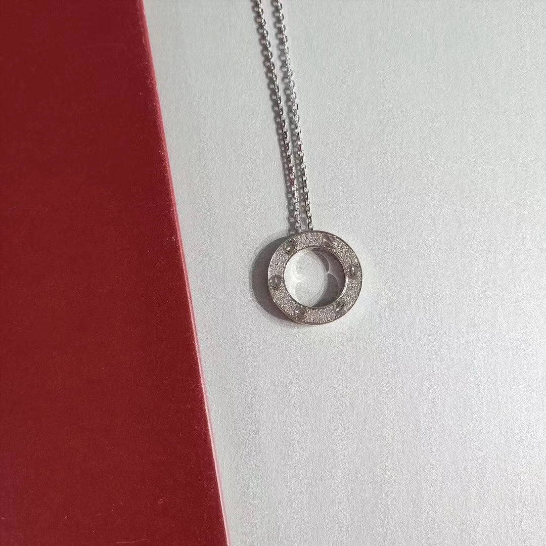[Riva Jewelry ]LOVE NECKLACE ADJUSTABLE SILVER