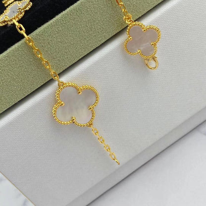 [Riva Jewelry ]MAGIC CLOVER MOP GOLD BRACELET 5 MOTIFS