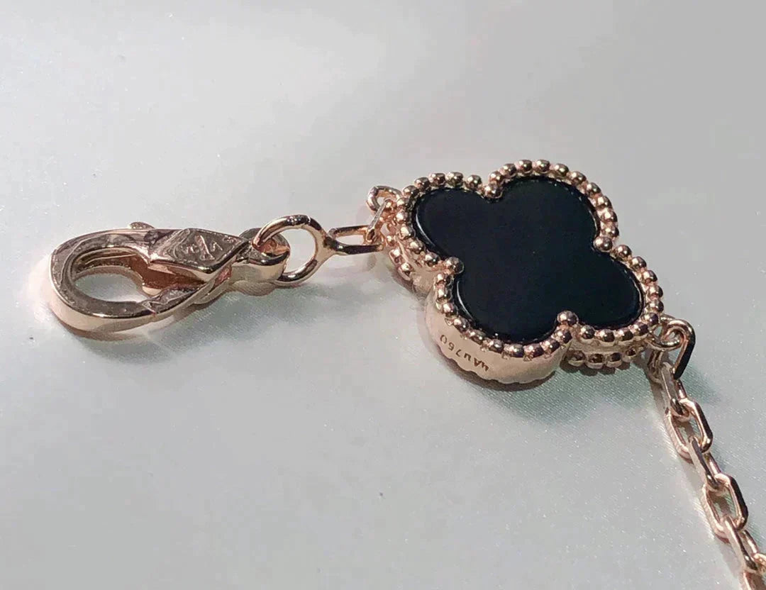 [Riva Jewelry ]CLOVER 5 MOTIFS MULTICOLOR BRACELET
