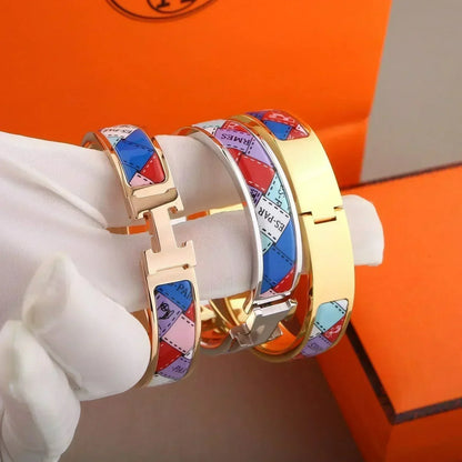 [Riva Jewelry ]H BRACELET DOTTED BORDER 12MM