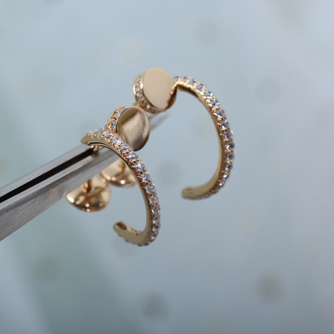 [Riva Jewelry ]JUSTE EARRINGS 12.75MM PINK GOLD DIAMOND