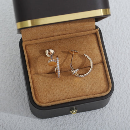 [Riva Jewelry ]JUSTE EARRINGS 12.75MM PINK GOLD DIAMOND