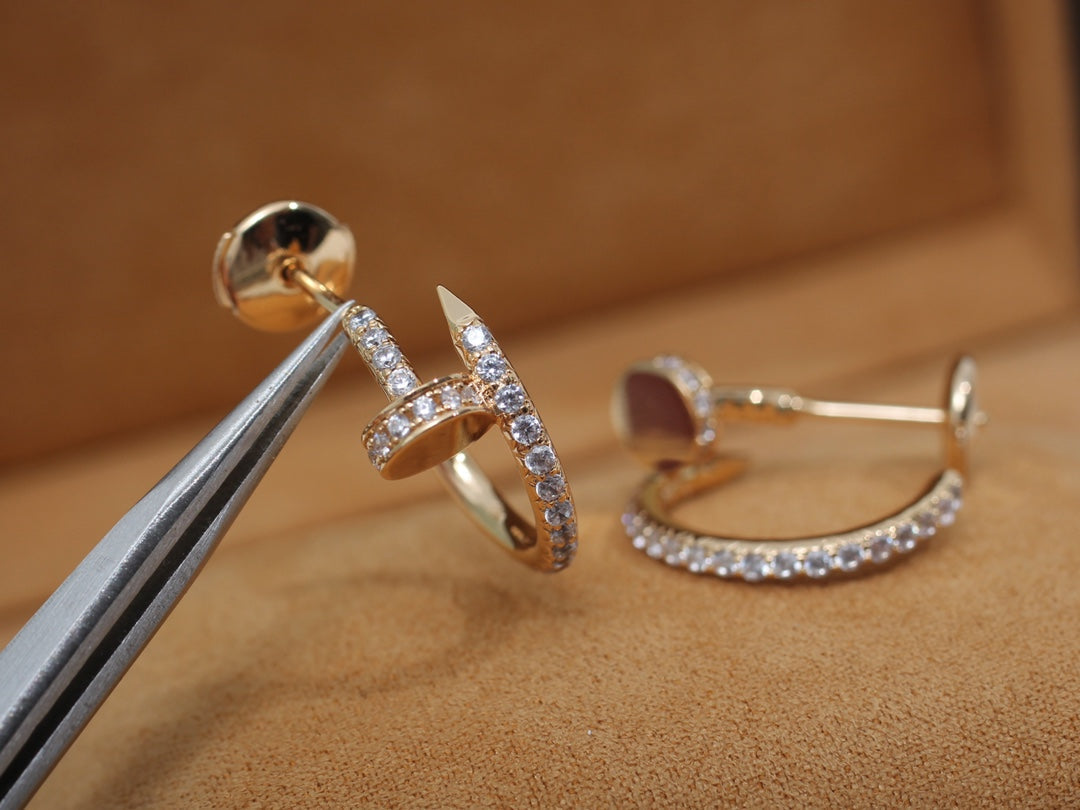 [Riva Jewelry ]JUSTE EARRINGS 12.75MM PINK GOLD DIAMOND