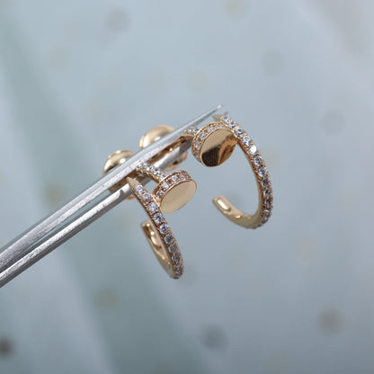 [Riva Jewelry ]JUSTE EARRINGS 12.75MM PINK GOLD DIAMOND