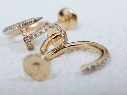 [Riva Jewelry ]JUSTE EARRINGS 12.75MM PINK GOLD DIAMOND