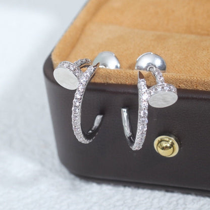 [Riva Jewelry ]JUSTE EARRINGS 12.75MM SILVER DIAMOND