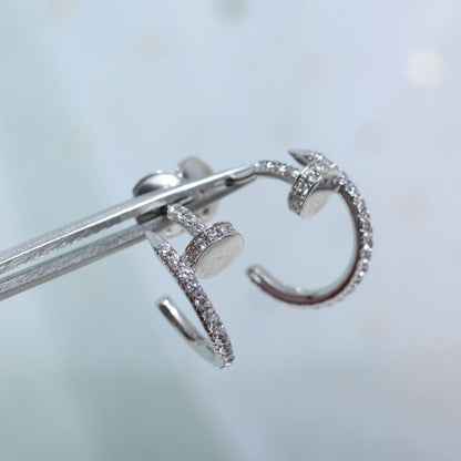 [Riva Jewelry ]JUSTE EARRINGS 12.75MM SILVER DIAMOND