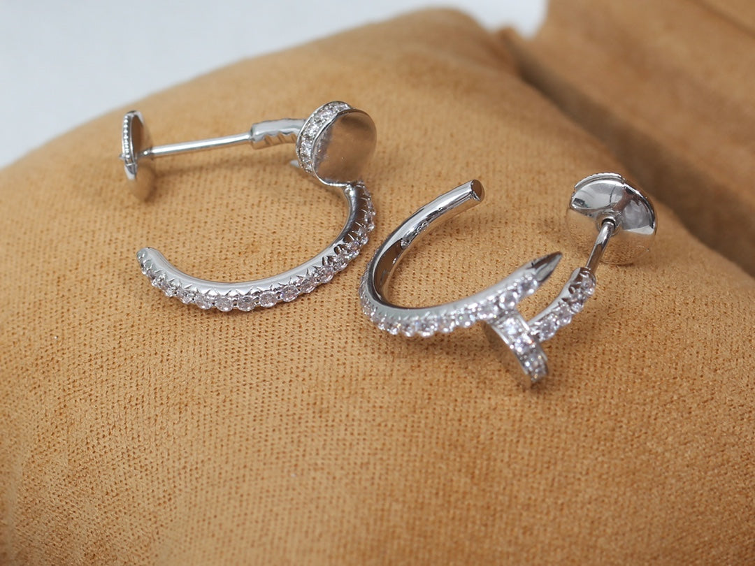 [Riva Jewelry ]JUSTE EARRINGS 12.75MM SILVER DIAMOND