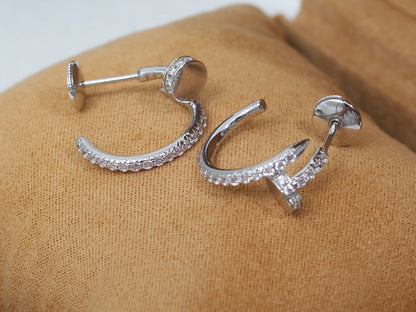[Riva Jewelry ]JUSTE EARRINGS 12.75MM SILVER DIAMOND