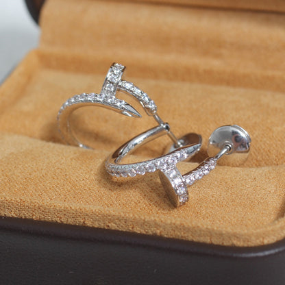 [Riva Jewelry ]JUSTE EARRINGS 12.75MM SILVER DIAMOND