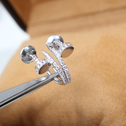 [Riva Jewelry ]JUSTE EARRINGS 12.75MM SILVER DIAMOND