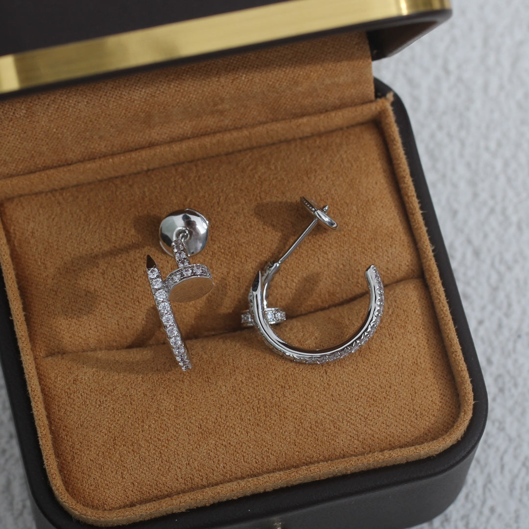 [Riva Jewelry ]JUSTE EARRINGS 12.75MM SILVER DIAMOND