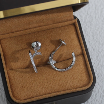 [Riva Jewelry ]JUSTE EARRINGS 12.75MM SILVER DIAMOND