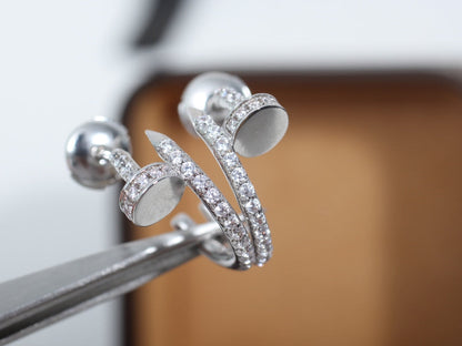 [Riva Jewelry ]JUSTE EARRINGS 12.75MM SILVER DIAMOND