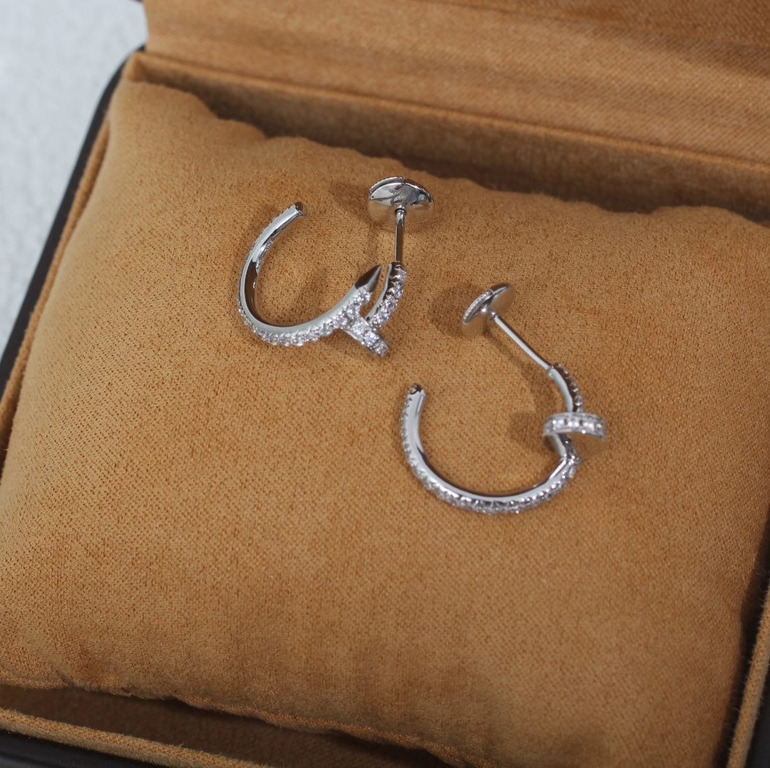 [Riva Jewelry ]JUSTE EARRINGS 12.75MM SILVER DIAMOND