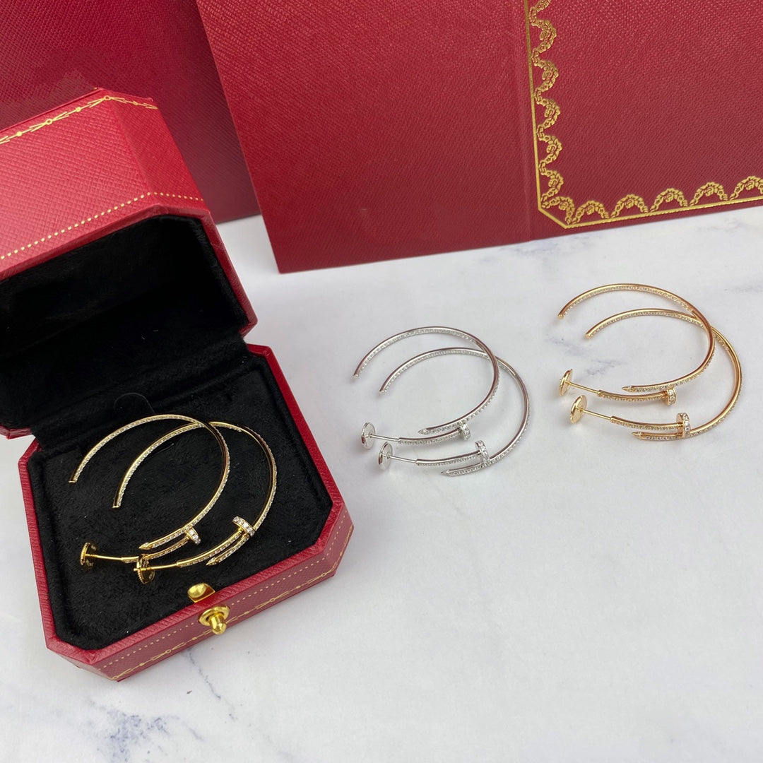 [Riva Jewelry ]JUSTE EARRINGS FULL DIAMONDS 1.8MM