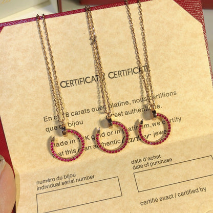 [Riva Jewelry ]JUSTE NECKLACE GOLD RED DIAMONDS
