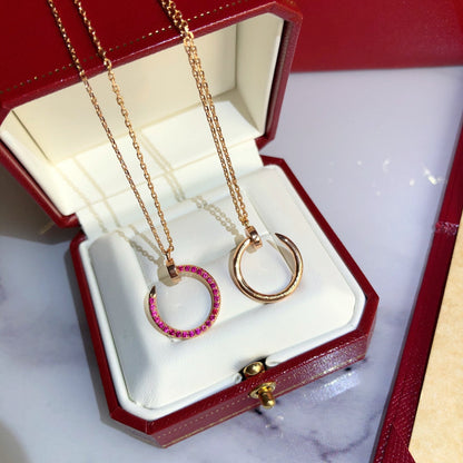 [Riva Jewelry ]JUSTE NECKLACE GOLD RED DIAMONDS