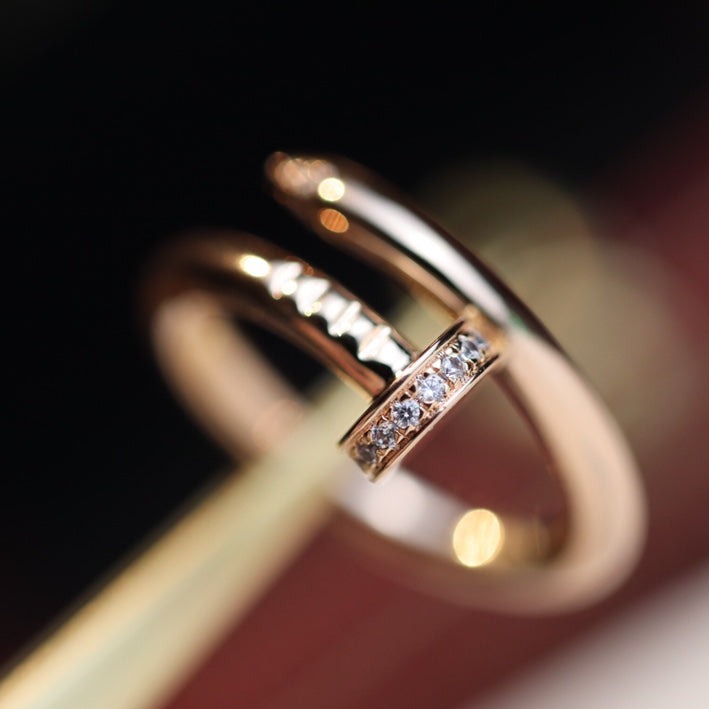 [Riva Jewelry ]JUSTE RING 2.65MM PINK GOLD DIAMOND