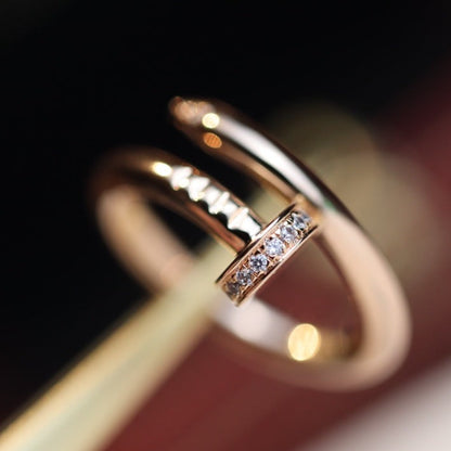[Riva Jewelry ]JUSTE RING 2.65MM PINK GOLD DIAMOND
