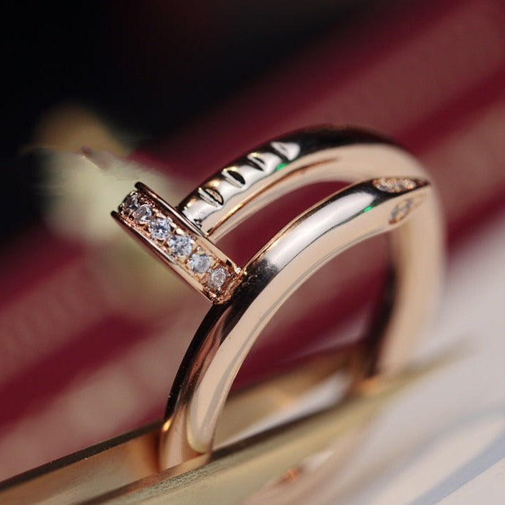 [Riva Jewelry ]JUSTE RING 2.65MM PINK GOLD DIAMOND