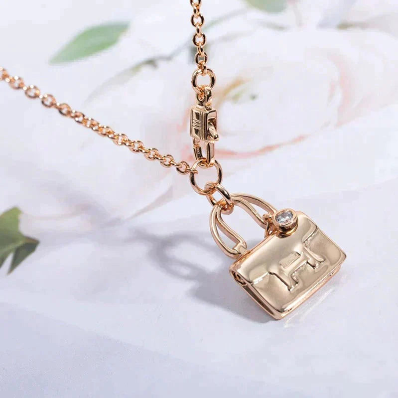 [Riva Jewelry ]AMULETTE PEDANT ROSE GOLD NECKLACE